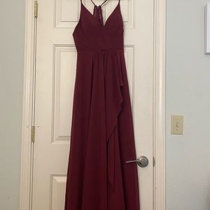 Azazie Catarina Cabernet Bridesmaid Dress size A4.